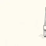 スロット台とノートを描いた落ち着いた線画